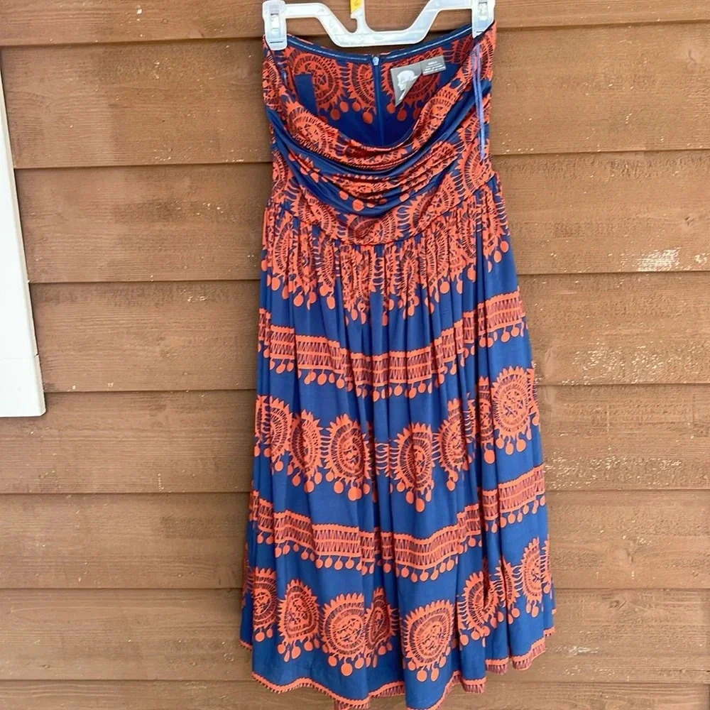 Anthropologie Girls from Savoy strapless dress size small